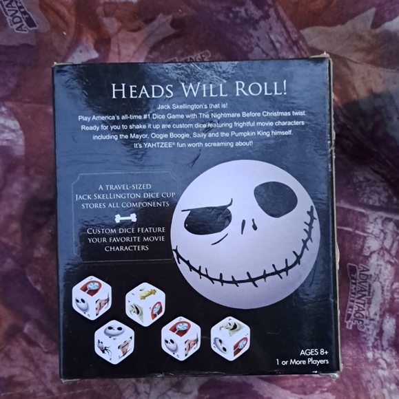 Nightmare before Christmas Jack skellington yahtzee game - Picture 2 of 5